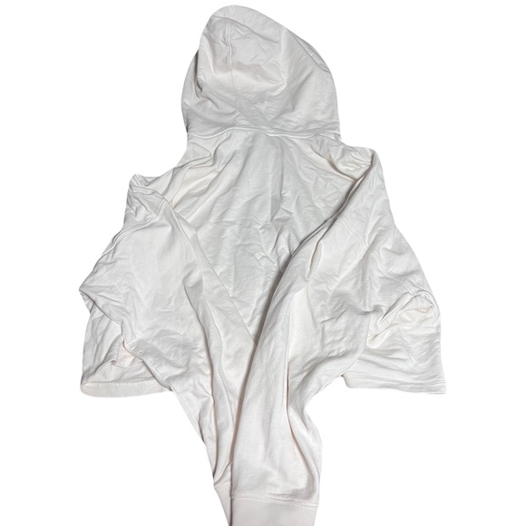 Adidas sz Small Cropped embellished Hoodie white EUC - Picture 3 of 6